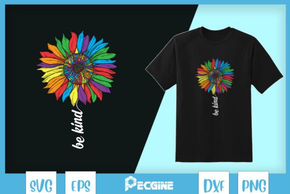 A Brand Designer's Review of the Be Kind Rainbow Sunflower Pride Graphic
