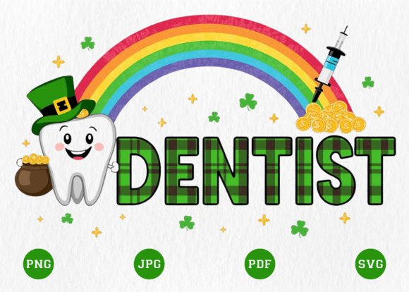 A Dentist Rainbow Graphic Perfect for T-Shirts & Creative Publishing