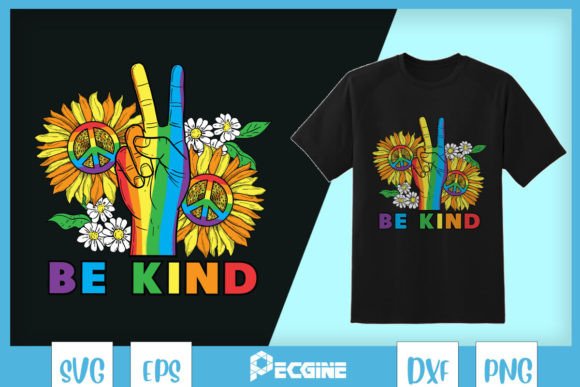 A Designer's Take: The Be Kind Sunflower Pride SVG for Graphics & T-Shirt Designs
