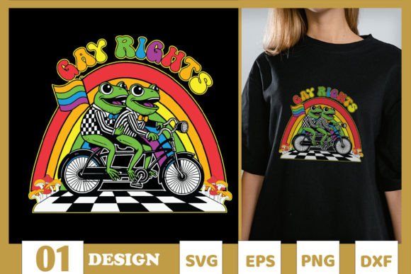 A Frog SVG for Playful LGBTQIA+ T-Shirt Graphics