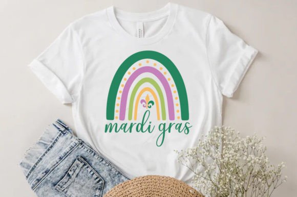 A Mardi Gras Rainbow Design Asset for Editorial Graphics