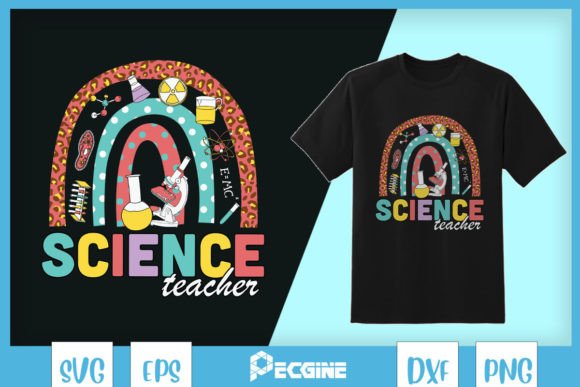 A Playful Science Teacher Rainbow SVG for Crafting