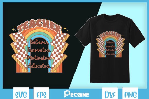 A Retro Rainbow Teacher SVG Review for Real Client Projects