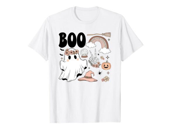 A Review of the Boo Ghost Rainbow Cute Halloween Graphics for T-Shirt Designs
