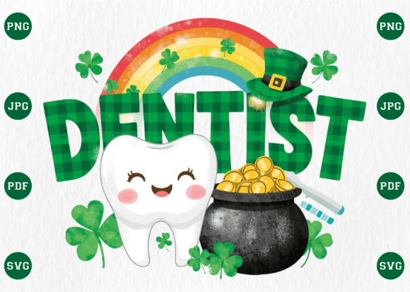 A Saint Patrick's Day Graphic for Dental Branding and T-Shirt Designs