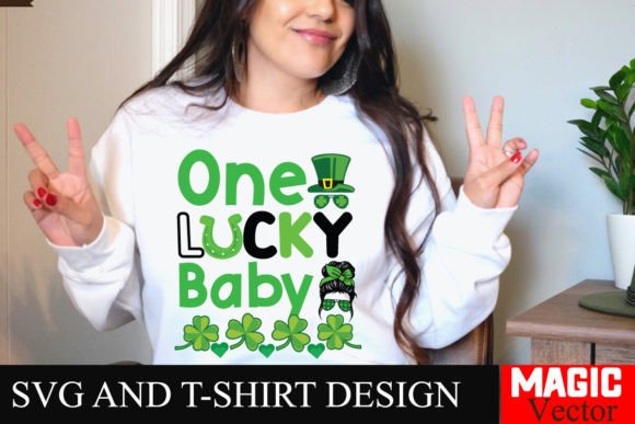 One Lucky Baby SVG Graphics for T-Shirt Designs