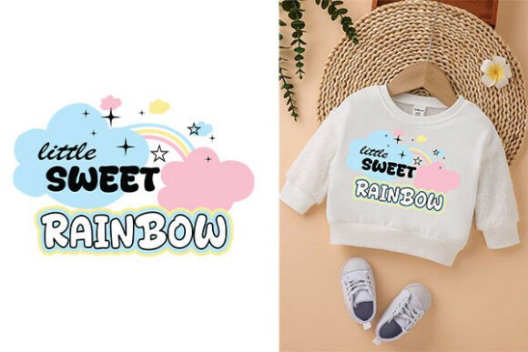 Rainbow Baby Typography: A Graphics Review for T-Shirt Designs