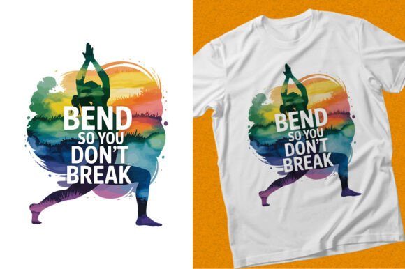 Reviewing the Bend so You Don't Break Yoga Tee Design Asset
