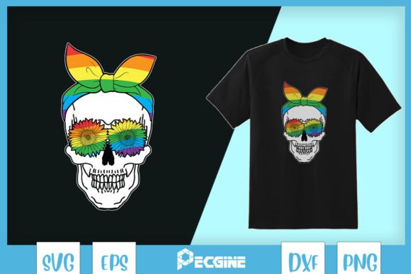 Skull Rainbow Sunflower LGBT Embroidery Design Review